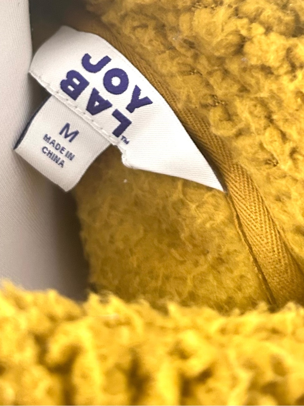 Women’s JoyLab Mustard Yellow Sherpa Half-Zip Pullover - Picture 6 of 6